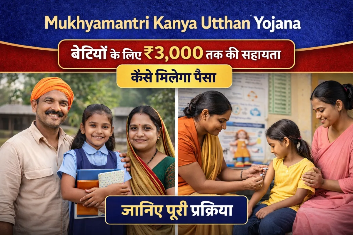 Mukhyamantri Kanya Utthan Yojana 2026 बेटियों के लिए 3000 रुपये की सहायता कैसे मिलेगी पूरी प्रक्रिया