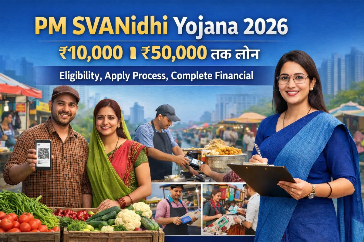 PM SVANidhi Yojana 2026 में ₹10000 से ₹50000 तक लोन, eligibility और online apply process की पूरी जानकारी